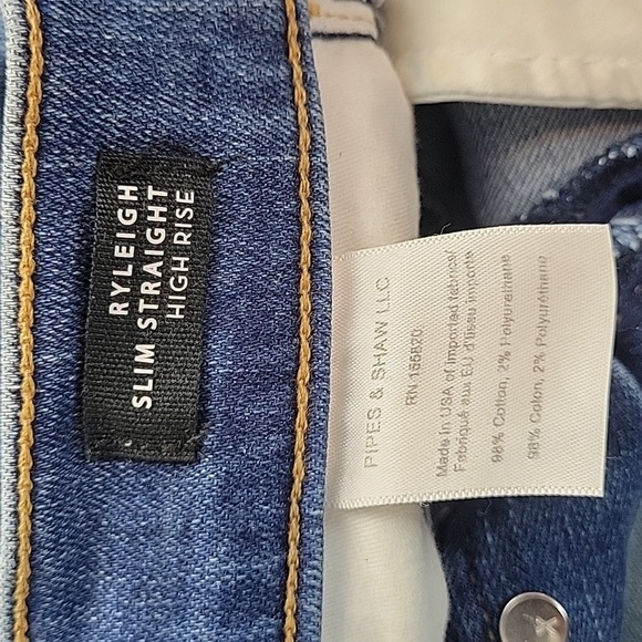 Veronica Beard Slim Straight Cut offs Button Fly Jeans Crop - Picture 7 of 9